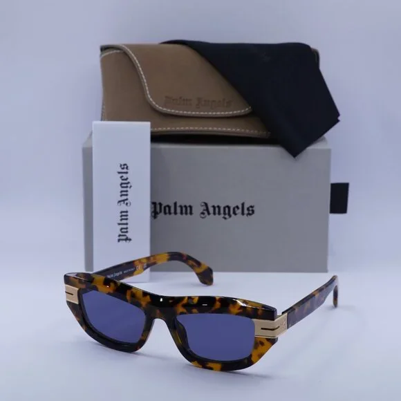 Palm Angels PERI10E CLAIRE 6045 Cat Eye Sunglasses - Havana/Blue display picture 1
